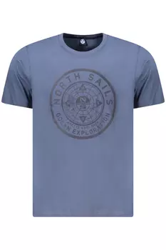 Футболка мужская North Sails с фирменным принтом, светло-синий