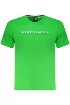 Футболка мужская North Sails с коротким рукавом и надписью, ярко-зеленый