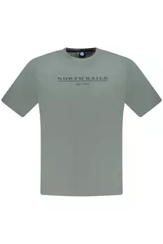 Футболка мужская North Sails с коротким рукавом и надписью на груди, зеленый