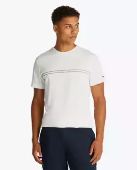 Футболка мужская облегающая с короткими рукавами Tommy Jeans, белый