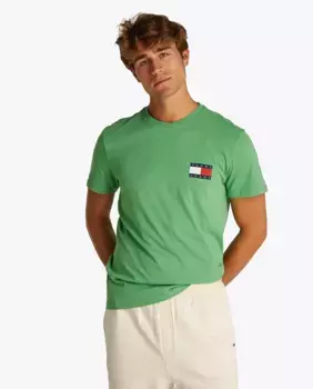 Футболка мужская облегающая с короткими рукавами Tommy Jeans, зеленый