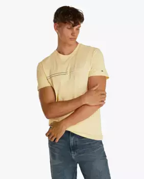 Футболка мужская облегающая с короткими рукавами Tommy Jeans, жёлтый