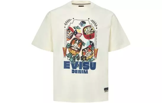 Футболка мужская Off White Evisu, кремовый
