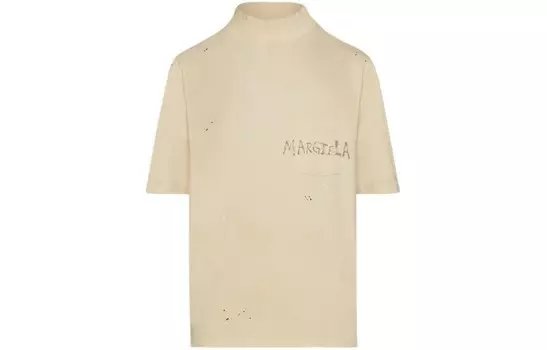 Футболка мужская Off White Maison Margiela, кремовый