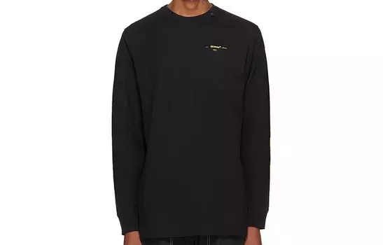Футболка мужская Off-White с длинными рукавами, черный