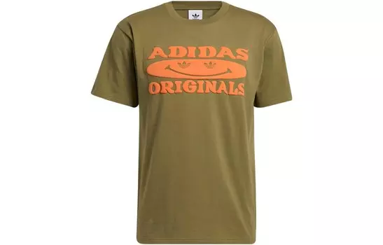Футболка мужская оливковая Adidas Originals, оливковый