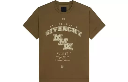 Футболка мужская оливково-зеленая Givenchy, оливково-зеленый