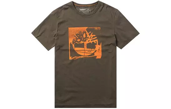 Футболка мужская оливково-зеленая Timberland, оливково-зеленый