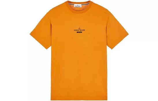 Футболка мужская оранжевая Stone Island, оранжевый