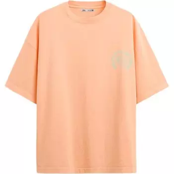 Футболка мужская оранжевая Zara, оранжевый
