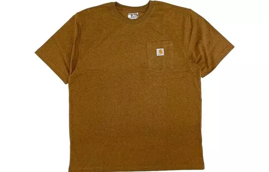 Футболка мужская орехово-коричневая Carhartt, коричневый