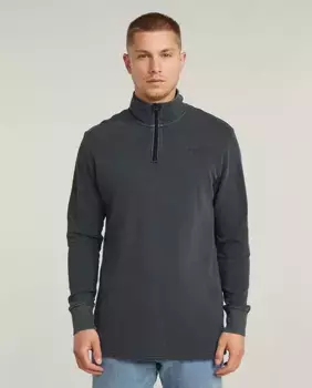 Футболка мужская Overdyed с полумолнией G-Star Raw, синий