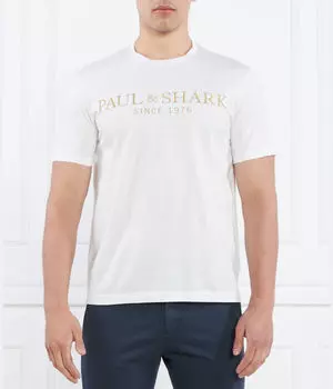 Футболка мужская Paul&Shark с логотипом бренда, белый