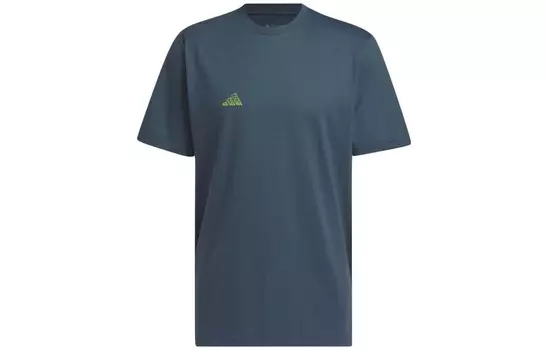Футболка мужская павлинье-синяя Adidas, синий