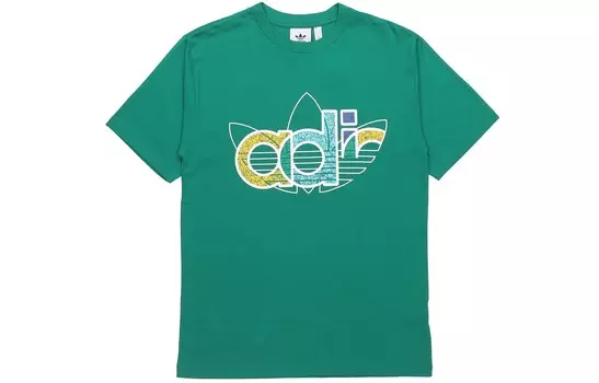 Футболка мужская павлинье-зеленая Adidas Originals, зеленый