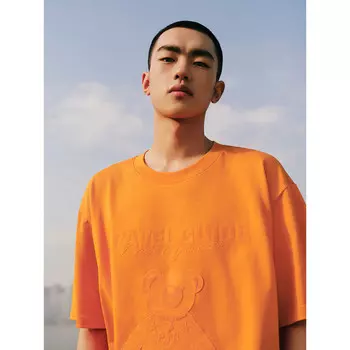 Футболка мужская Peacebird летняя, оранжевый