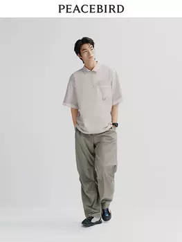 Футболка мужская Peacebird с коротким рукавом, абрикосовый