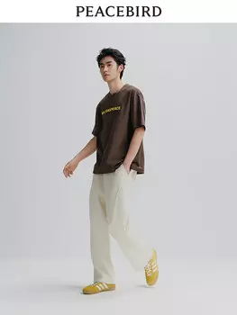 Футболка мужская Peacebird с трехмерным принтом, темно-коричневый