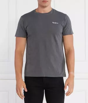 Футболка мужская Pepe Jeans London стандартного кроя с логотипом бренда, черный