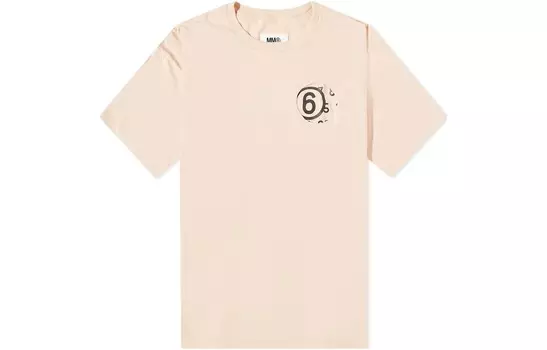 Футболка мужская персиковая Mm6 Maison Margiela, цвет Peach
