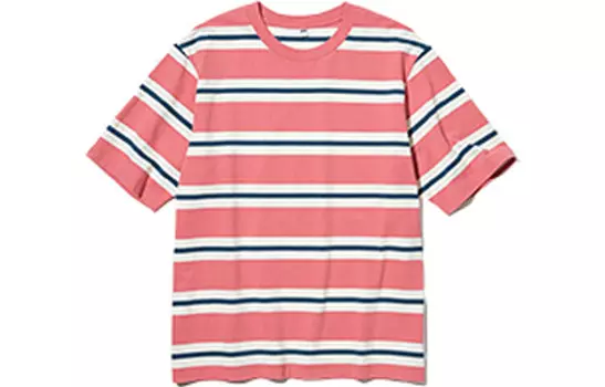 Футболка мужская персиково-розовая Uniqlo, розовый