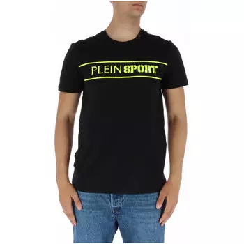 Футболка мужская Plein Sport с фирменным принтом, черный