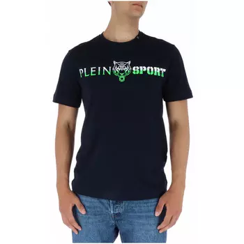 Футболка мужская Plein Sport с фирменным принтом, синий