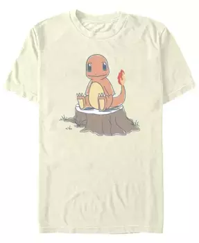 Футболка мужская Pokmon Charmander Daily Sketch с коротким рукавом Pokemon, коричневый/бежевый
