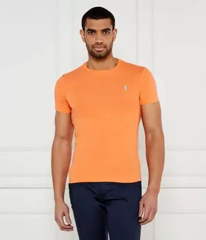 Футболка мужская Polo Ralph Lauren облегающая, оранжевый