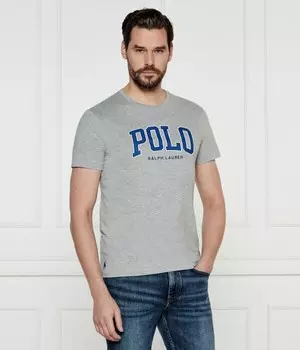 Футболка мужская Polo Ralph Lauren с надписью, серый