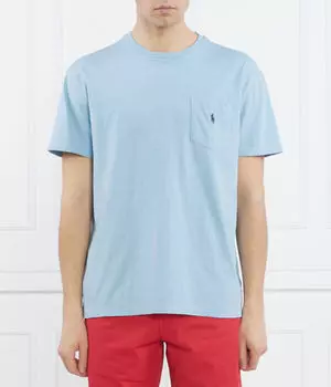 Футболка мужская Polo Ralph Lauren с накладным карманом, голубой