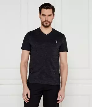 Футболка мужская Polo Ralph Lauren с V-образным вырезом, черный