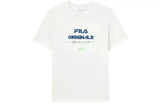 Футболка мужская полоскающая белая Fila, цвет Gargle white