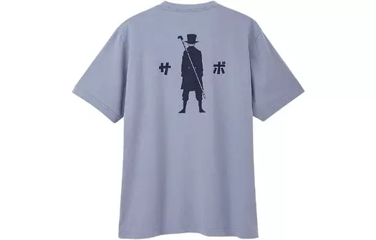 Футболка мужская Powder Blue Uniqlo, розовый/голубой