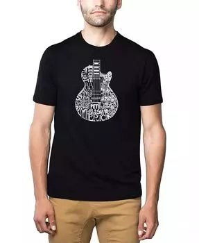 Футболка мужская Premium Blend Word Art Rock Guitar Body Word Art LA Pop Art, черный