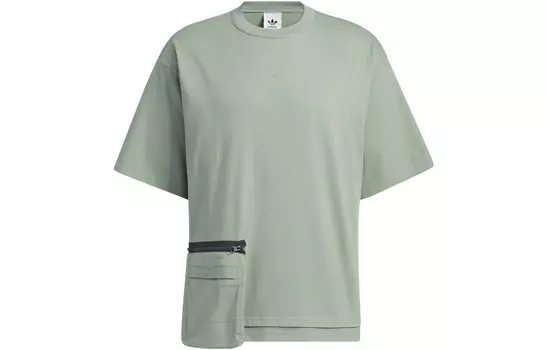 Футболка мужская пыльно-зеленая Adidas Originals, зеленый