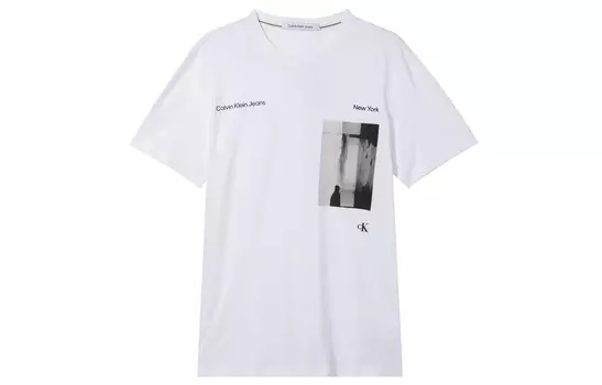Футболка мужская ярко-белая Calvin Klein, белый
