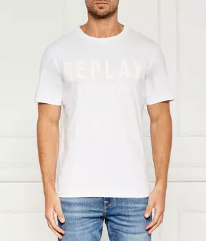 Футболка мужская Replay с надписью, белый