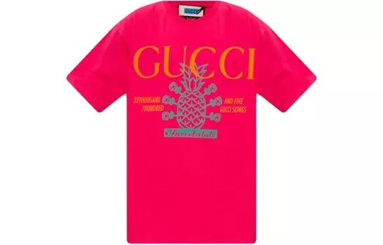 Футболка мужская розовая Gucci, розовый