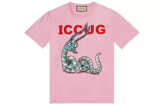 Футболка мужская розовая Gucci, розовый