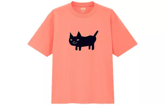 Футболка мужская розовая Uniqlo, розовый