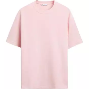 Футболка мужская розовая Zara, розовый