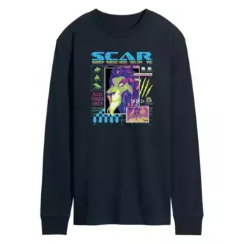 Футболка мужская с длинным рукавом «Король лев Шрам» Disney, синий