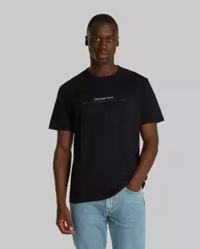 Футболка мужская с коротким рукавом и логотипом Calvin Klein Jeans, черный