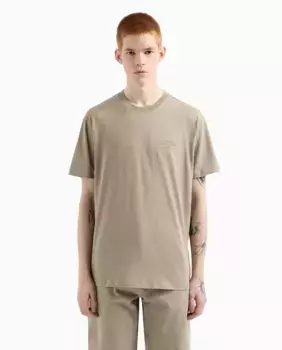 Футболка мужская с коротким рукавом и логотипом Armani Exchange, бежевый