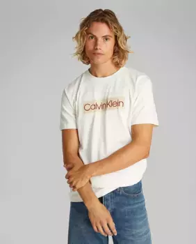Футболка мужская с коротким рукавом и логотипом Calvin Klein Jeans, белый