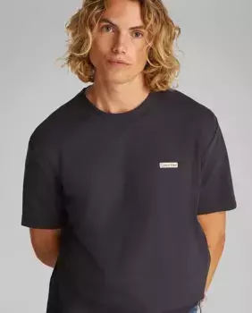 Футболка мужская с коротким рукавом и логотипом Calvin Klein Jeans, черный