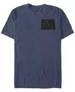 Футболка мужская с коротким рукавом Star Wars Text Left Chest Logo Fifth Sun, синий