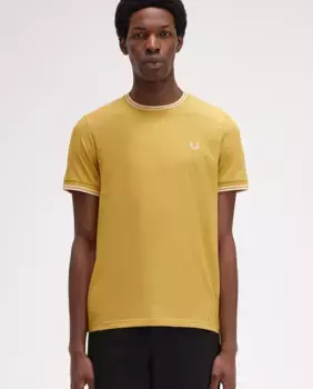 Футболка мужская с короткими рукавами и круглым вырезом Fred Perry, жёлтый