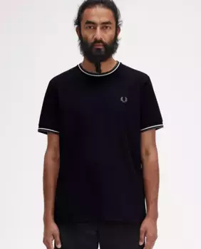Футболка мужская с короткими рукавами и круглым вырезом Fred Perry, черный